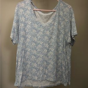 American Eagle Outfitters Blue Relaxed Short Sleeve Tee